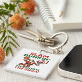 Porte-clés Slam Dunkin Through The Snow- Christmas Basketball (Devant Droit)