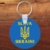 Porte-clés Slava Ukraini slava ukrayini drapeau ukrainien (Recto)