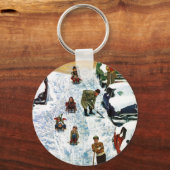 Porte-clés Sledding and Digging Out (Recto)