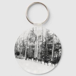 Porte-clés Sledding de chien d'Alaska