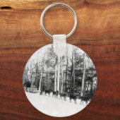 Porte-clés Sledding de chien d'Alaska (Recto)