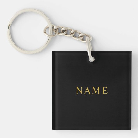 Porte-clés Sleek Acrylic Keychain Featuring Your Custom Name (Devant)