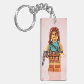 Porte-clés "Sleek Rectangle Keychain – Minimalist Design with (Devant gauche)