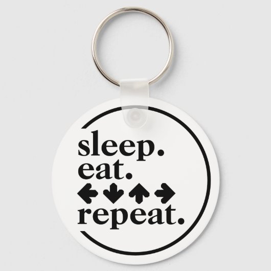 Porte-clés Sleep. Eat. Arrows. Repeat. (Recto)