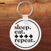 Porte-clés Sleep. Eat. Arrows. Repeat. (Recto)
