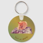 Porte-clés Sleeping Orange Tabby Chat Animal Personnalisé (Verso)