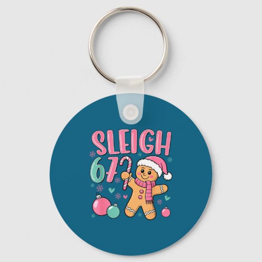Porte-clés Sleigh 67 Gingerbread Christmas Six Seven Meme Vir (Recto)