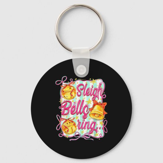 Porte-clés Sleigh Bells Ring Christmas Design For Girls  (Recto)