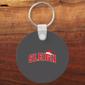 Porte-clés Sleigh Christmas Varsity Text With Santa Hat Famil (Recto)