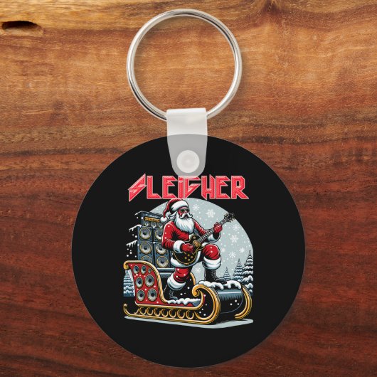 Porte-clés Sleigher Hail Père Noël Lourd Metal Christmas Rock (Recto)