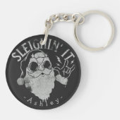 Porte-clés Sleighin It Funny Père Noël Sleigh Noël (Dos)