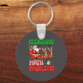 Porte-clés Sleighing Math Problems Funny Teacher Christmas Qu (Recto)