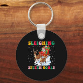 Porte-clés Sleighing Speech Goal Reindeer Christmas Speech Sl (Recto)