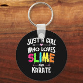 Porte-clés Slime Et Karate Graphisme Pour Filles Femmes (Recto)