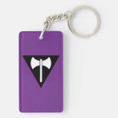 Porte-clés SlipperyJoe drapeau de la fierté lesbienne puissan (Dos)