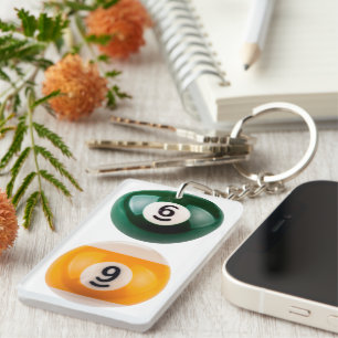 Porte-clés SlipperyJoe's 69 table de billard dur deux billiar