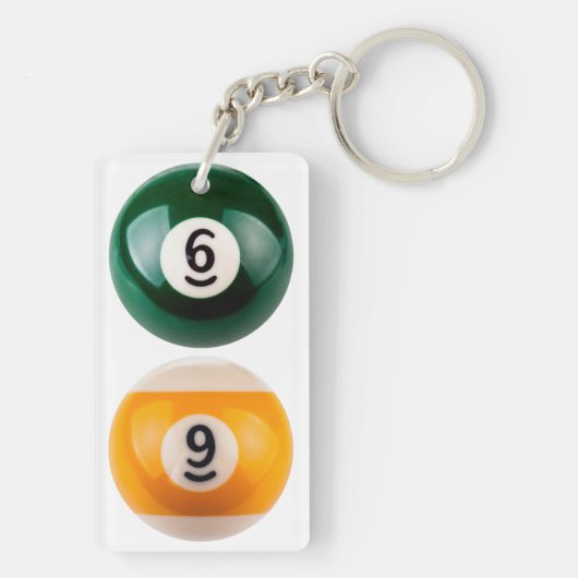 Porte-clés SlipperyJoe's 69 table de billard dur deux billiar (Dos)