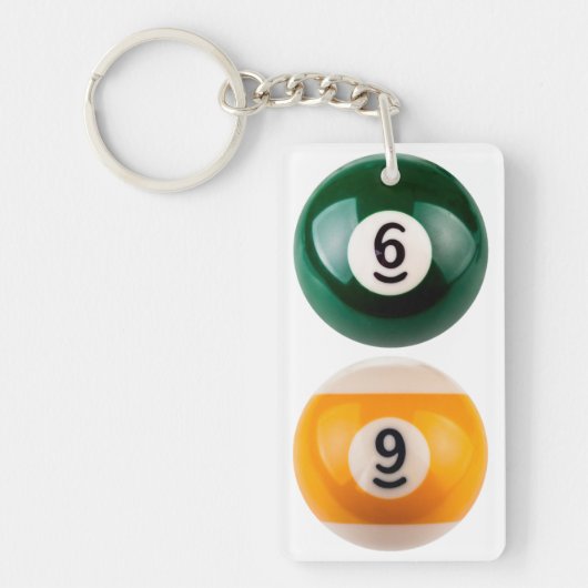 Porte-clés SlipperyJoe's 69 table de billard dur deux billiar (Devant)
