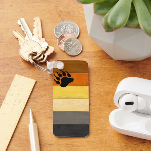 Porte-clés SlipperyJoe's Bear Pride drapeau de la texture du  (Bureau)