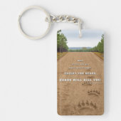 Porte-clés SlipperyJoe's bears will kill you paw prints press (Devant)