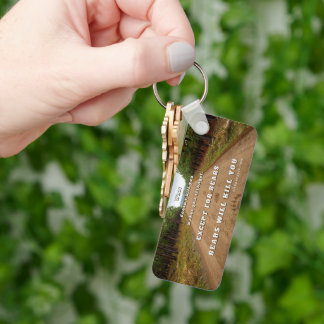 Porte-clés SlipperyJoe's bears will kill you paw prints press