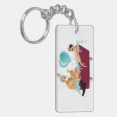 Porte-clés SlipperyJoe's deux gays hommes aiment la baignoire (Devant gauche)