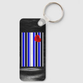 Porte-clés SlipperyJoe's Gay Leather Pride drapeau royal noir (Verso)