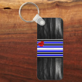 Porte-clés SlipperyJoe's Gay Leather Pride drapeau royal noir (Recto)