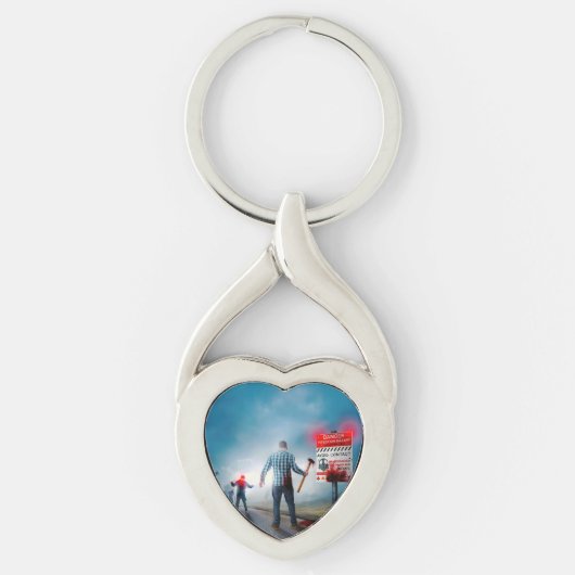 Porte-clés SlipperyJoe's heureux Halloween yeux brillants zom (Devant)