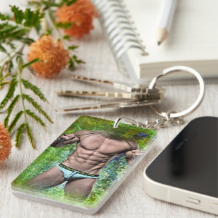 Porte-clés SlipperyJoe's homme adulte très musclé torse nu