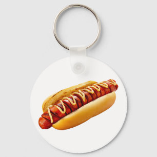Porte-clés SlipperyJoe's hot dog ambiance estivale BBQ niché