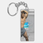 Porte-clés SlipperyJoe's Man serviette brisée mur de brique b (Devant gauche)