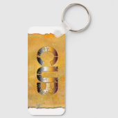 Porte-clés SlipperyJoe's petit ours mot orange-brun pro (Verso)