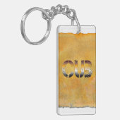 Porte-clés SlipperyJoe's petit ours mot orange-brun pro (Devant gauche)