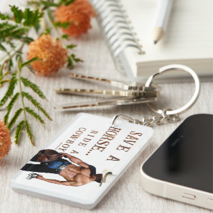 Porte-clés SlipperyJoe's Save a horse Ride A Cowboy casquette