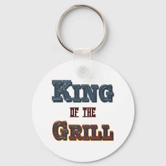Porte-clés Slogan Cuisine barbecue King of the Grill (Recto)
