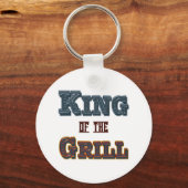 Porte-clés Slogan Cuisine barbecue King of the Grill (Recto)