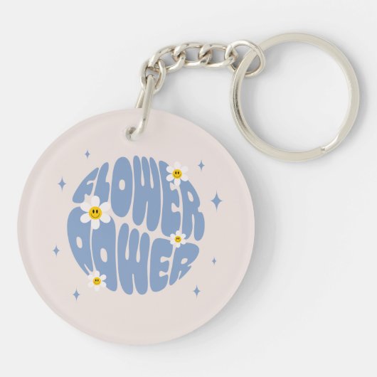 Porte-clés Slogan d'alimentation des fleurs (Dos)