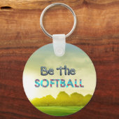 Porte-clés Slogan de softball TOP (Recto)