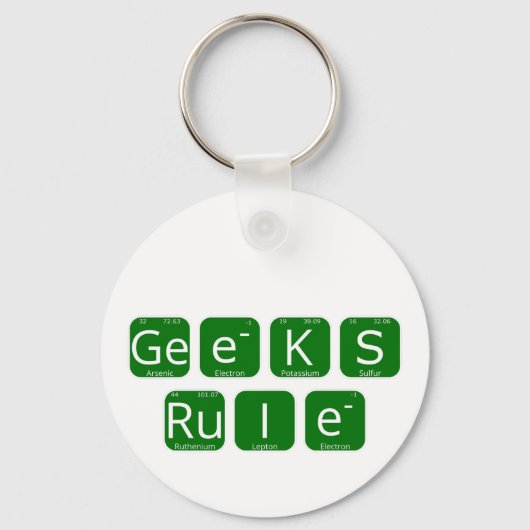Porte-clés Slogan de table périodique geek (Recto)