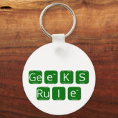 Porte-clés Slogan de table périodique geek (Verso)