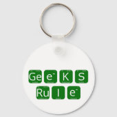 Porte-clés Slogan de table périodique geek (Verso)