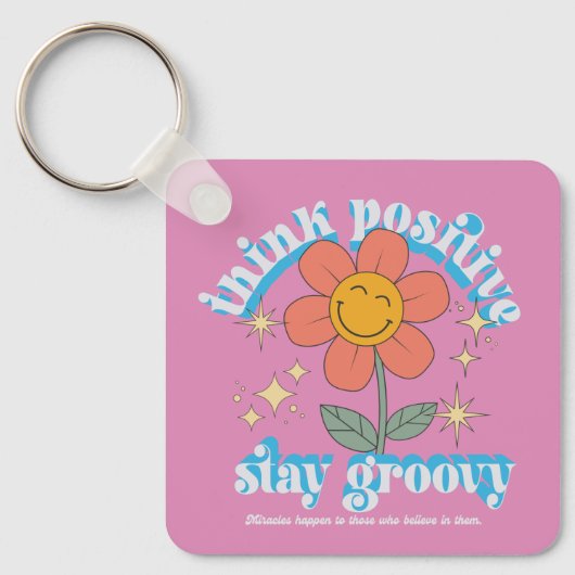 Porte-clés Slogan Super pour un séjour positif (Recto)