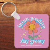 Porte-clés Slogan Super pour un séjour positif (Recto)