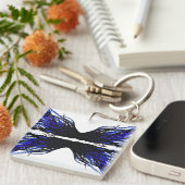 Porte-clés Sloth Abstract 7 Deadly Sins Alcohol Ink Art (Devant Droit)