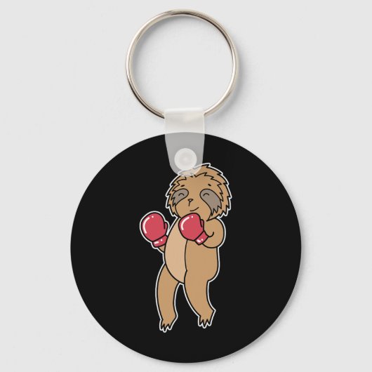 Porte-clés Sloth Boxing (Recto)