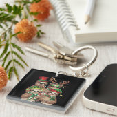 Porte-clés Sloth Christmas Joyeux Slothmas Sloth Lover Cadeau (Devant Droit)