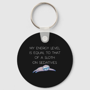 Porte-clés Sloth Fibro Lupus Chronique Fatigue Spoonie Sleepy