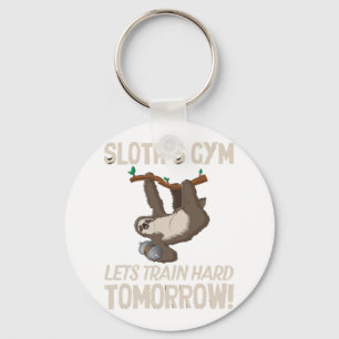 Porte-clés Sloth gym Nous entrainons dur Demain