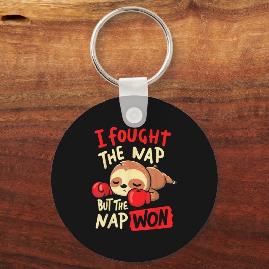 Porte-clés Sloth I Fought The Nap But The Nap Won (Recto)